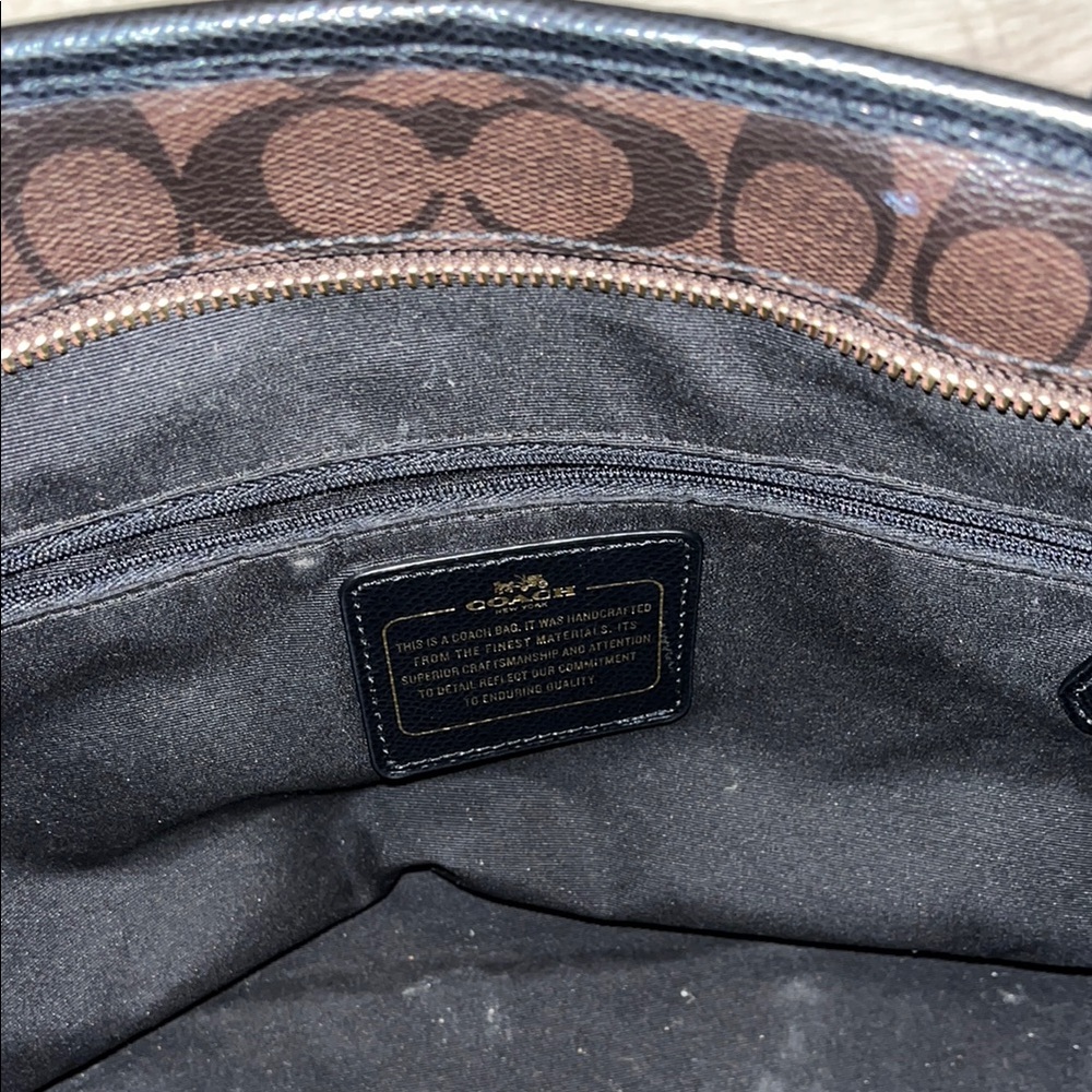 Coach Black and Brown Signature Tote - Picture 7 of 13
